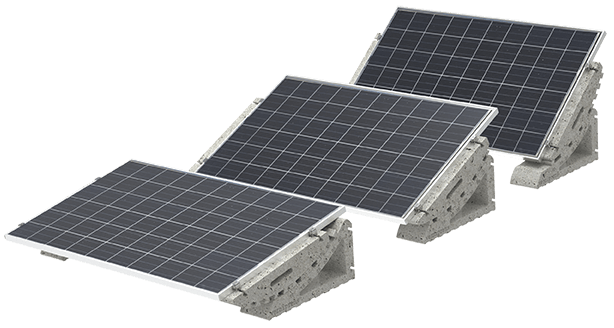 Soportes placas solares de piedra